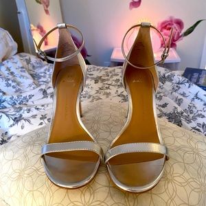 Silver Banana Republic Strappy Heels